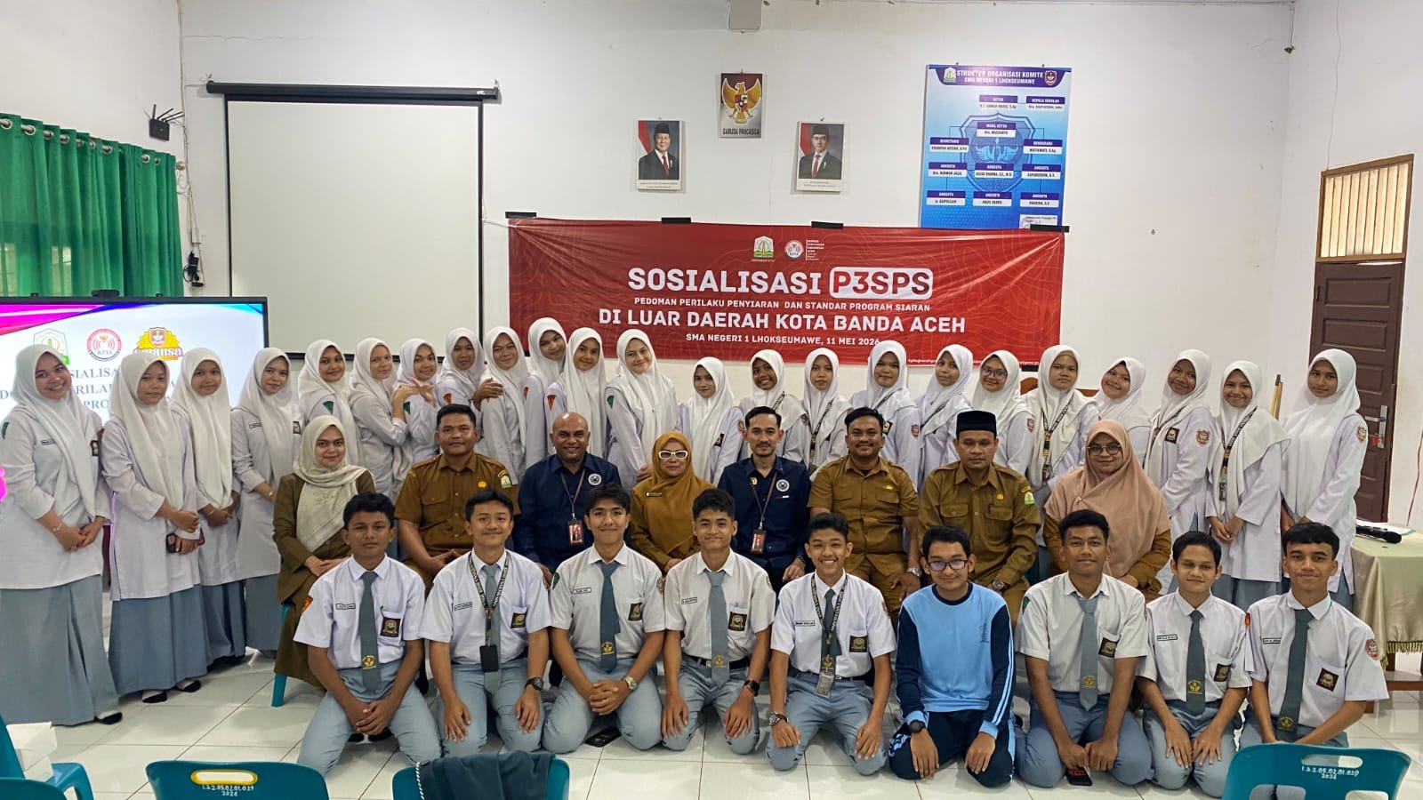 Wujudkan Siaran Sehat, KPI Aceh Gelar Sosialisasi Pedoman Perilaku Penyiaran dan Standar Program Siaran di SMAN 1 LHOKSEUMAWE